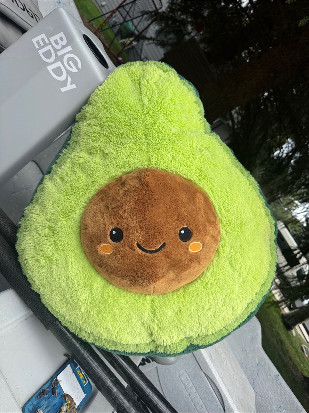 Plush Avocado Pillow - Green Kids Accessory